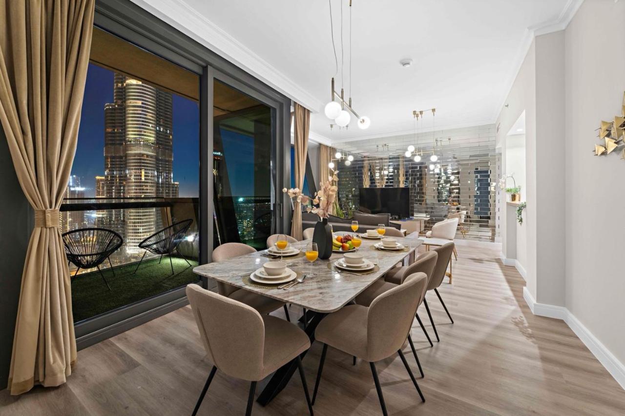 First Class 3Br With Full Burj Khalifa And Fountain View Dubai Bagian luar foto